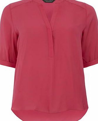 Dorothy Perkins Womens Pink Roll Sleeve Shirt- Pink DP05546014