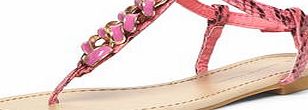 Dorothy Perkins Womens Pink snake-effect sandals- Pink DP19930545