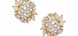 Dorothy Perkins Womens Pink Stone Cluster Studs- Gold DP49815446