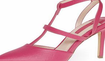 Dorothy Perkins Womens Pink T-bar pointed court shoes- Magenta