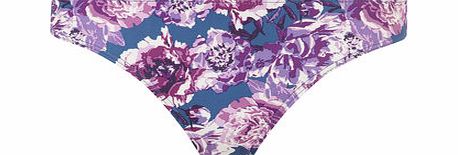 Dorothy Perkins Womens Purple Floral Print Bikini bottom- Purple