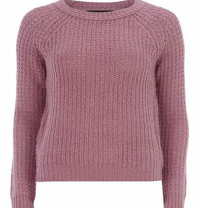 Dorothy Perkins Womens Purple twist stitch knitted jumper- Lilac