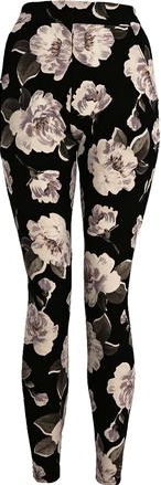 Dorothy Perkins, 1134[^]262015000709932 Womens Quiz Black/Khaki Flower Trousers- Black