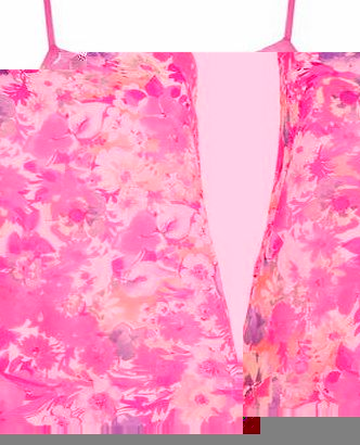 Dorothy Perkins Womens Quiz Floral Print Cami Vest- Pink
