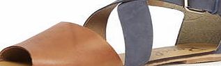 Dorothy Perkins Womens Ravel Leather Sandals- Blue DP23000676
