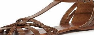 Dorothy Perkins Womens Ravel Leather Sandals- Brown DP23000644