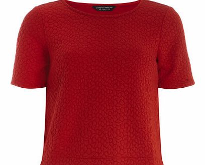 Dorothy Perkins Womens Red Bubble Textured Tee- Red DP05462026