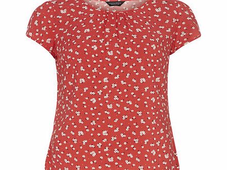 Dorothy Perkins Womens Red Floral Ditsy Print Tee- Red DP67192212