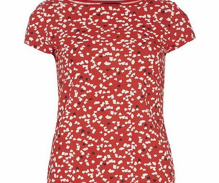 Dorothy Perkins Womens Red Mini Heart Tee- Red DP56390562