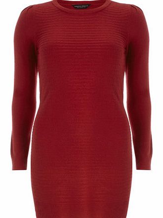 Dorothy Perkins Womens Red ottoman knitted tunic- Red DP55146503