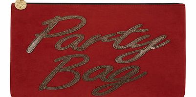 Dorothy Perkins Womens Red party bag slogan clutch bag- Red