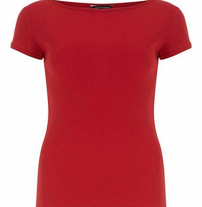 Womens Red short sleeve tee- Red DP56349700