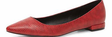 Dorothy Perkins Womens Red snake point block pumps- Red DP19230122