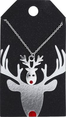 Dorothy Perkins, 1134[^]262015000715165 Womens Reindeer Ditsy short Necklace- Silver