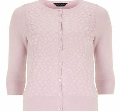 Dorothy Perkins Womens Rose texture front cardigan- Pale Pink