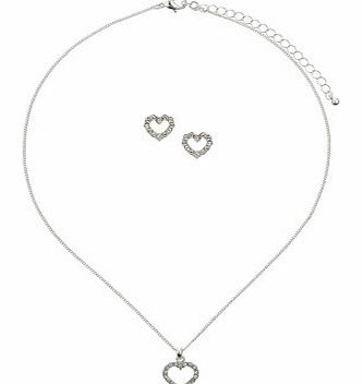 Dorothy Perkins Womens Silver Plated Jewellery Set- Silver