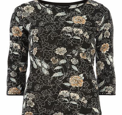 Dorothy Perkins Womens Sketch floral diamante detail Jersey Knit