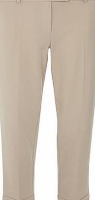 Dorothy Perkins Womens Stone Ankle Grazer Trousers- Stone