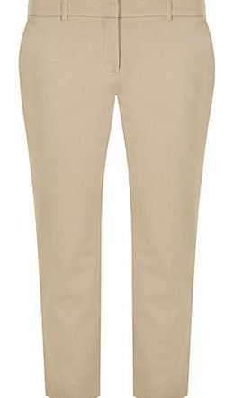 Womens Stone cotton skinny crop trouser- White