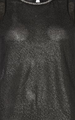 Dorothy Perkins Womens Tall Black Trim Top- Black DP05482001