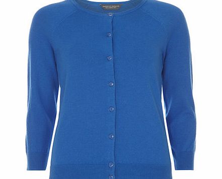 Dorothy Perkins Womens Tall Blue Cotton Cardigan- Blue DP55309550