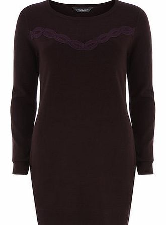 Dorothy Perkins Womens Tall mulberry lace yoke tunic- Red