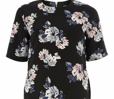 Dorothy Perkins Womens Tall Pink and Blue Floral Tee- Pink