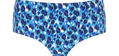 Dorothy Perkins Womens Teal Hi waist bikini bottoms- Blue