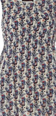 Dorothy Perkins Womens Tenki Blue Bird And Flower Dress- Blue