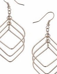 Dorothy Perkins Womens Three Overlapped Gold Earrings- Gold