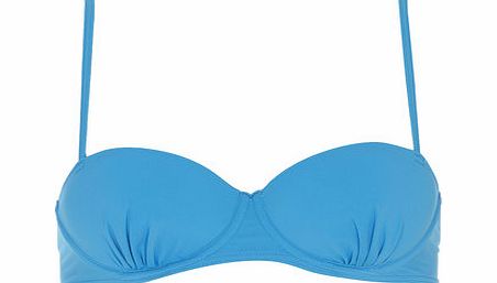 Dorothy Perkins Womens Turquoise Plain Balconette Bikini Top-