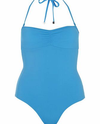 Dorothy Perkins Womens Turquoise Plain Swimsuit- Blue DP06200227