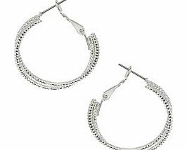 Dorothy Perkins Womens Twist Hoop Earrings- Silver DP49814475