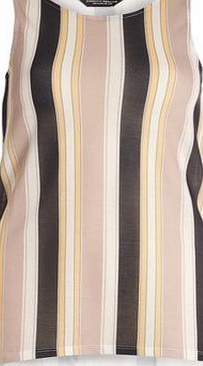 Dorothy Perkins Womens Vertical stripe vest Top- Black DP56431786
