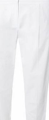 Dorothy Perkins Womens White Cotton Peg Trousers- White DP66815502