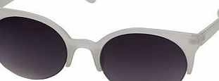 Dorothy Perkins Womens White Dalston Round Sunglasses- White