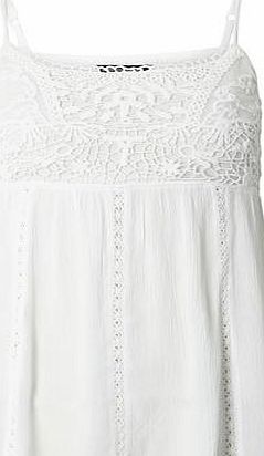 Dorothy Perkins Womens White Lace Front Cami Top- White DP67213202
