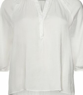 Dorothy Perkins Womens White Satin Spot Shirt- White DP05546302