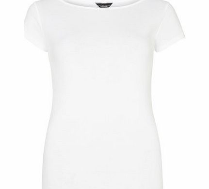 Dorothy Perkins Womens White Short Sleeved Tee- White DP56397420
