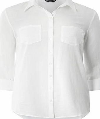 Dorothy Perkins Womens White Twill Casual Shirt- White DP67214402