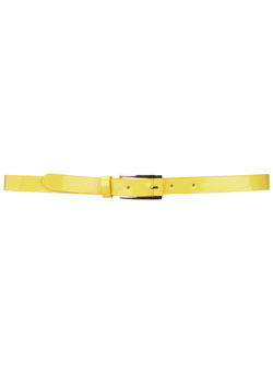 Yellow buckle jeans belt