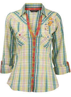Dorothy Perkins Yellow/green check shirt