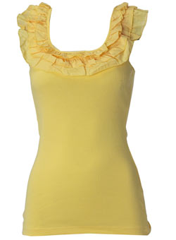 Dorothy Perkins Yellow pleat neck vest
