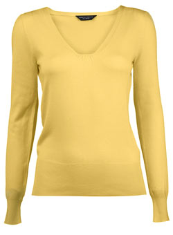 Dorothy Perkins Yellow square neck jumper