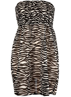 Zebra bandeau dress
