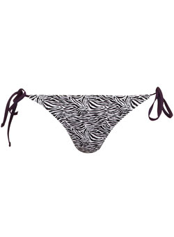 Zebra tieside bikini bottoms