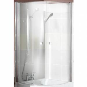 Double Curved Shower Bath Screen