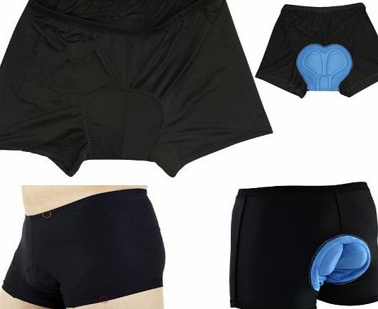 douself Bicycle Cycling Underwear Gel 3D Padded Bike Short Pants (Black, L)
