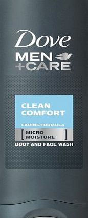 Dove for Men Clean Comfort Body and Face Wash - 400 ml