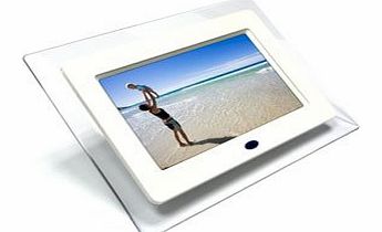7`` DIGITAL PHOTO FRAME WITH REMOTE CONTROL AND BUILT IN SPEAKERS - WHITE